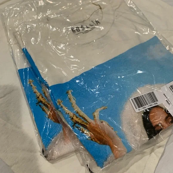 Rosalia Cream and Blue Graphic Tee concert tour vintage s/m classic Spain - Picture 9 of 9